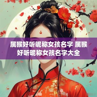 属猴好听昵称女孩名字 属猴好听昵称女孩名字大全