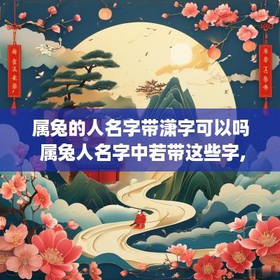 属兔的人名字带潇字可以吗 属兔人名字中若带这些字,一生大富大贵