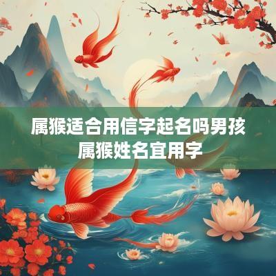 属猴适合用信字起名吗男孩 属猴姓名宜用字