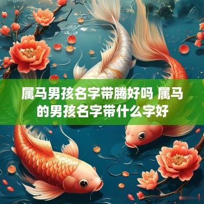 属马男孩名字带腾好吗 属马的男孩名字带什么字好