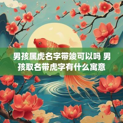 男孩属虎名字带竣可以吗 男孩取名带虎字有什么寓意