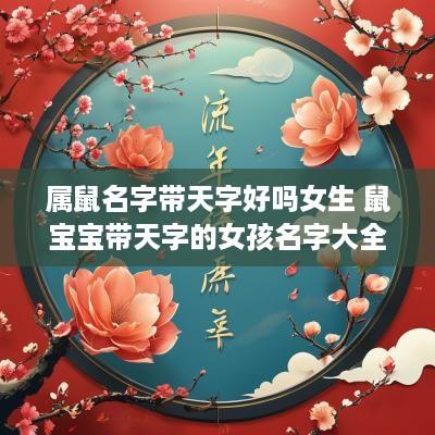 属鼠名字带天字好吗女生 鼠宝宝带天字的女孩名字大全
