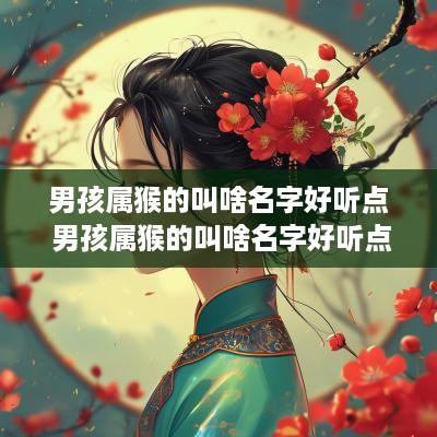 男孩属猴的叫啥名字好听点 男孩属猴的叫啥名字好听点呢