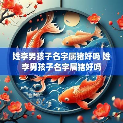 姓李男孩子名字属猪好吗 姓李男孩子名字属猪好吗