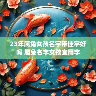23年属兔女孩名字带佳字好吗 属兔名字女孩宜用字