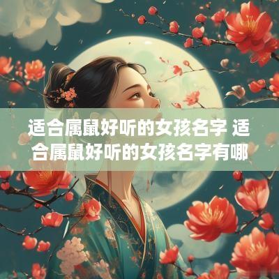 适合属鼠好听的女孩名字 适合属鼠好听的女孩名字有哪些