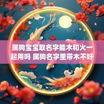 属狗宝宝取名字能木和火一起用吗 属狗名字里带木不好