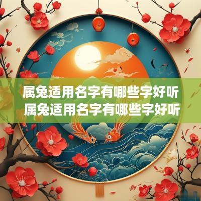 属兔适用名字有哪些字好听 属兔适用名字有哪些字好听点
