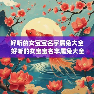好听的女宝宝名字属兔大全 好听的女宝宝名字属兔大全可爱