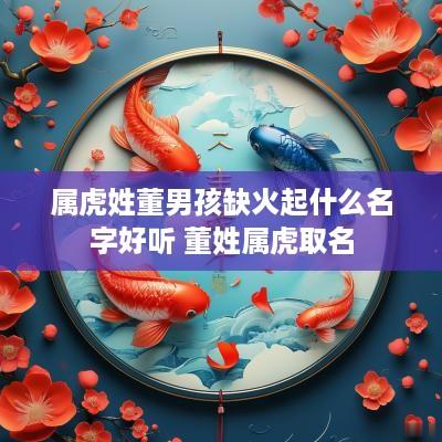 属虎姓董男孩缺火起什么名字好听 董姓属虎取名