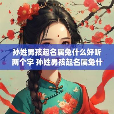 孙姓男孩起名属兔什么好听两个字 孙姓男孩起名属兔什么好听两个字的