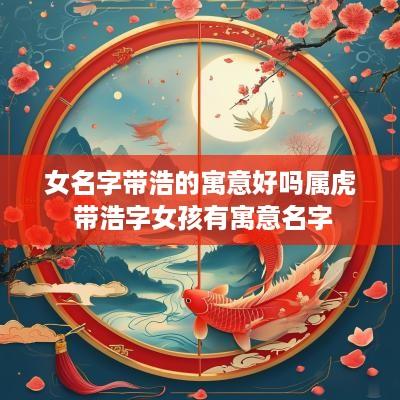 女名字带浩的寓意好吗属虎 带浩字女孩有寓意名字