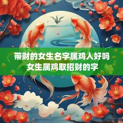 带财的女生名字属鸡人好吗 女生属鸡取招财的字