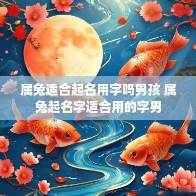 属兔适合起名用字吗男孩 属兔起名字适合用的字男