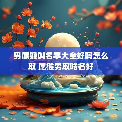 男属猴叫名字大全好吗怎么取 属猴男取啥名好