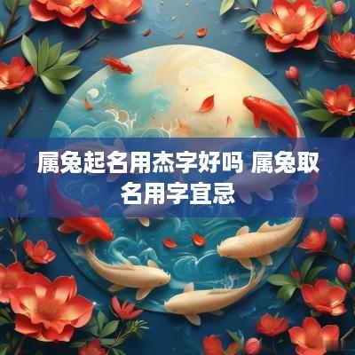 属兔起名用杰字好吗 属兔取名用字宜忌