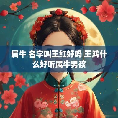 属牛 名字叫王红好吗 王鸿什么好听属牛男孩