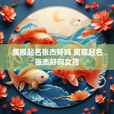 属猴起名张杰好吗 属猴起名张杰好吗女孩