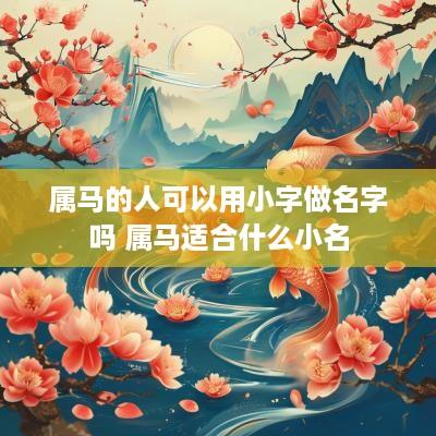 属马的人可以用小字做名字吗 属马适合什么小名