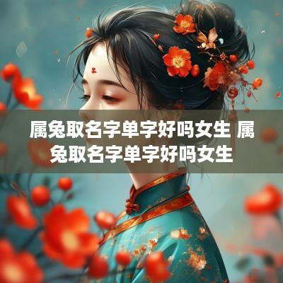 属兔取名字单字好吗女生 属兔取名字单字好吗女生