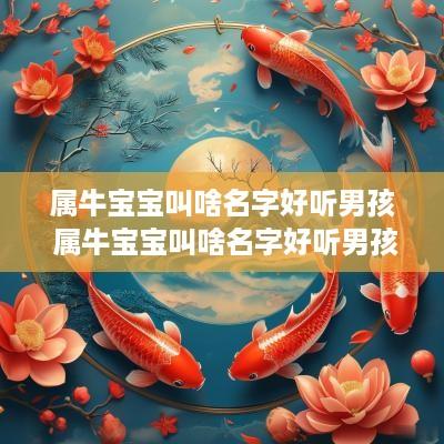 属牛宝宝叫啥名字好听男孩 属牛宝宝叫啥名字好听男孩