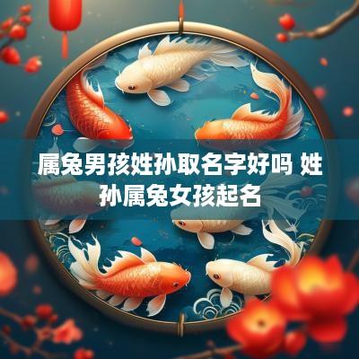 属兔男孩姓孙取名字好吗 姓孙属兔女孩起名