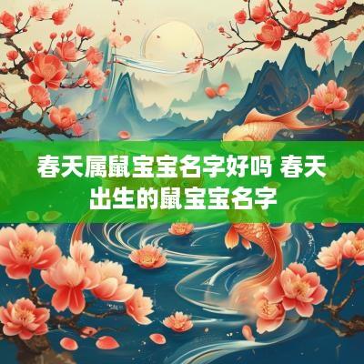 春天属鼠宝宝名字好吗 春天出生的鼠宝宝名字