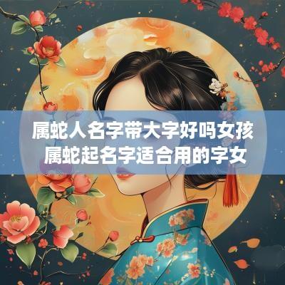 属蛇人名字带大字好吗女孩 属蛇起名字适合用的字女