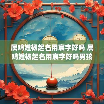 属鸡姓杨起名用宸字好吗 属鸡姓杨起名用宸字好吗男孩