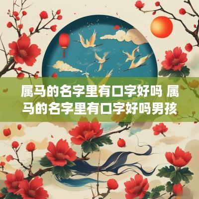 属马的名字里有口字好吗 属马的名字里有口字好吗男孩