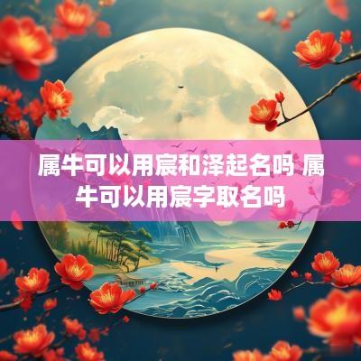 属牛可以用宸和泽起名吗 属牛可以用宸字取名吗