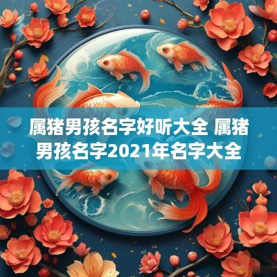 属猪男孩名字好听大全 属猪男孩名字2025年名字大全