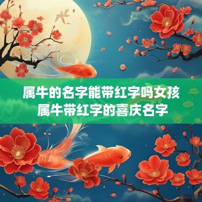 属牛的名字能带红字吗女孩 属牛带红字的喜庆名字
