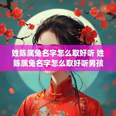姓陈属兔名字怎么取好听 姓陈属兔名字怎么取好听男孩