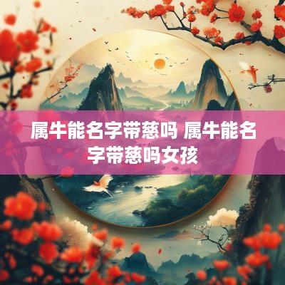 属牛能名字带慈吗 属牛能名字带慈吗女孩