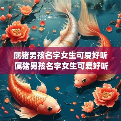 属猪男孩名字女生可爱好听 属猪男孩名字女生可爱好听吗