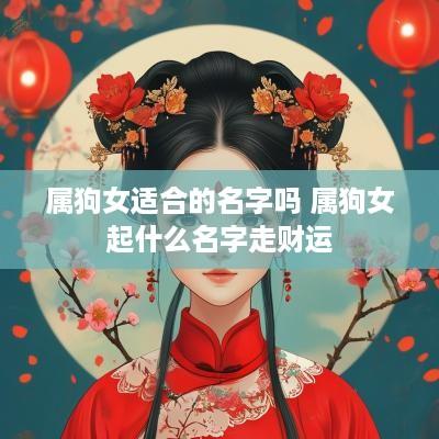 属狗女适合的名字吗 属狗女起什么名字走财运