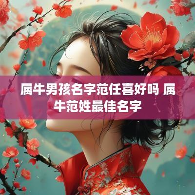 属牛男孩名字范任喜好吗 属牛范姓最佳名字