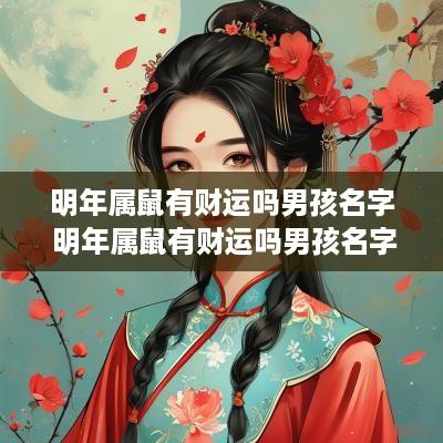明年属鼠有财运吗男孩名字 明年属鼠有财运吗男孩名字叫什么