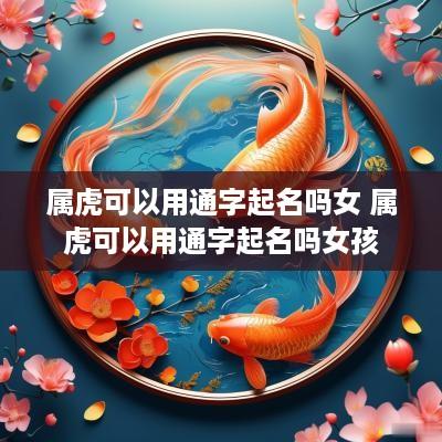 属虎可以用通字起名吗女 属虎可以用通字起名吗女孩