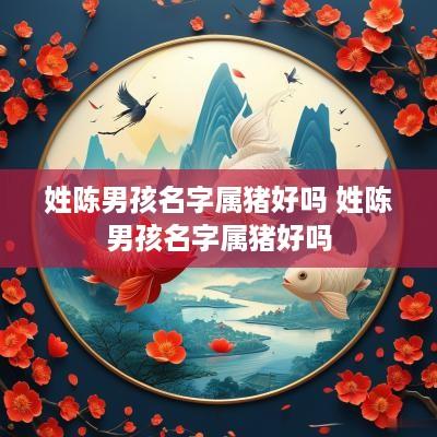 姓陈男孩名字属猪好吗 姓陈男孩名字属猪好吗