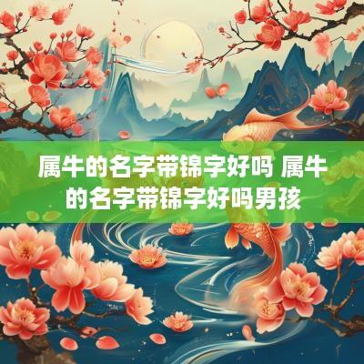 属牛的名字带锦字好吗 属牛的名字带锦字好吗男孩