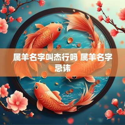 属羊名字叫杰行吗 属羊名字忌讳
