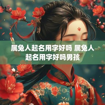 属兔人起名用字好吗 属兔人起名用字好吗男孩