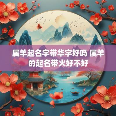 属羊起名字带华字好吗 属羊的起名带火好不好
