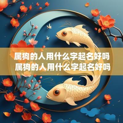 属狗的人用什么字起名好吗 属狗的人用什么字起名好吗男孩