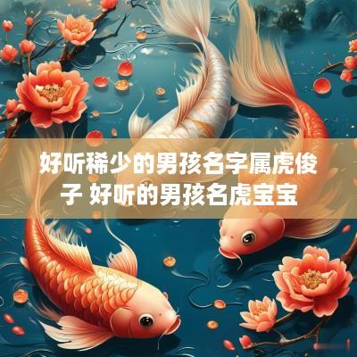 好听稀少的男孩名字属虎俊子 好听的男孩名虎宝宝