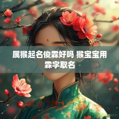 属猴起名俊霖好吗 猴宝宝用霖字取名