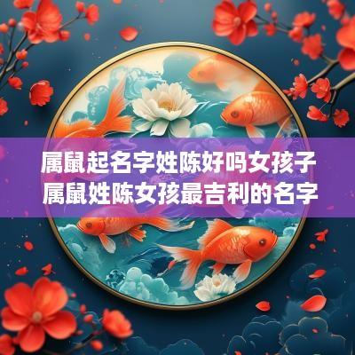 属鼠起名字姓陈好吗女孩子 属鼠姓陈女孩最吉利的名字