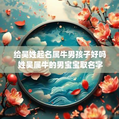 给吴姓起名属牛男孩子好吗 姓吴属牛的男宝宝取名字 给吴姓起名属牛男孩子好吗 姓吴属牛的男宝宝取名字